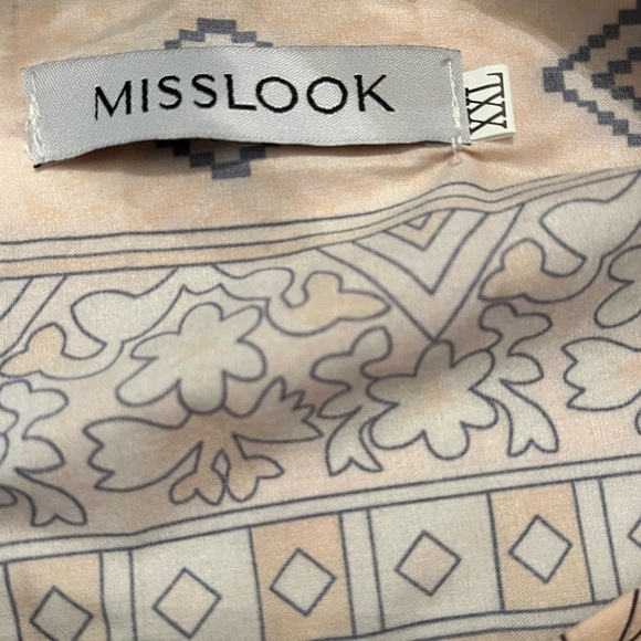 MISSLOOK BOHO GYPSY Sz XXL MULTI Color YELLOW FLORAL MAXI DRESS - Picture 9 of 10